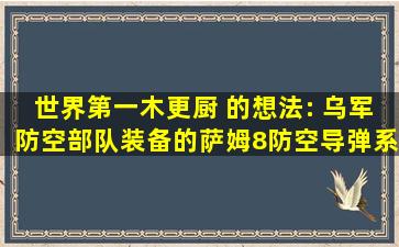 世界第一木更厨 的想法: 乌军防空部队装备的萨姆8防空导弹系统...