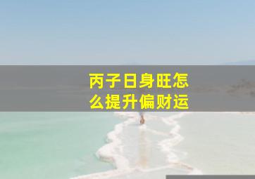 丙子日身旺怎么提升偏财运