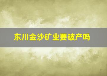 东川金沙矿业要破产吗