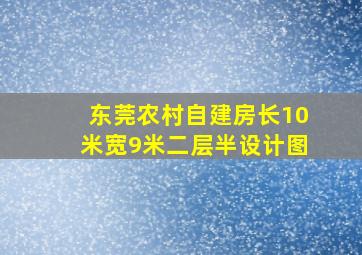 东莞农村自建房长10米宽9米二层半设计图