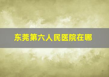 东莞第六人民医院在哪