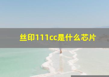 丝印111cc是什么芯片