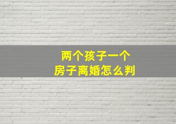 两个孩子一个房子离婚怎么判