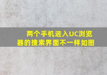 两个手机进入UC浏览器的搜索界面不一样(如图)