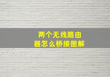 两个无线路由器怎么桥接图解