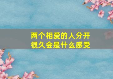 两个相爱的人分开很久会是什么感受