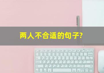 两人不合适的句子?