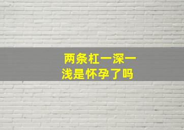 两条杠一深一浅是怀孕了吗 