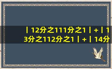 丨12分之111分之1丨+丨13分之112分之1丨+丨14分之113分之1丨+丨...