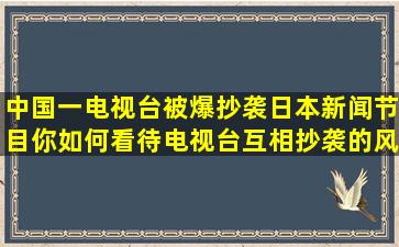 中国一电视台被爆抄袭日本新闻节目,你如何看待电视台互相抄袭的风气?