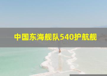 中国东海舰队540护航舰