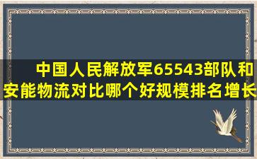 中国人民解放军65543部队和安能物流对比哪个好(规模排名增长速度...