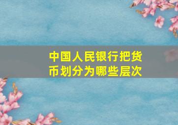 中国人民银行把货币划分为哪些层次