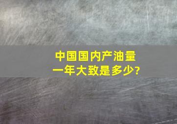 中国国内产油量一年大致是多少?