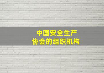 中国安全生产协会的组织机构