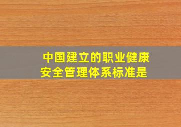 中国建立的职业健康安全管理体系标准是( )。