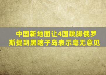 中国新地图,让4国跳脚,俄罗斯提到黑瞎子岛,表示毫无意见