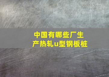 中国有哪些厂生产热轧u型钢板桩