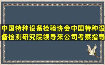 中国特种设备检验协会、中国特种设备检测研究院领导来公司考察指导 