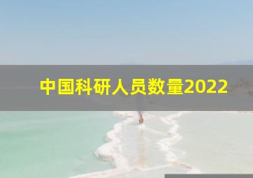 中国科研人员数量2022