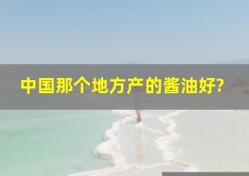 中国那个地方产的酱油好?