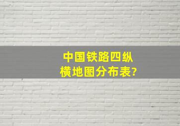 中国铁路四纵横地图分布表?