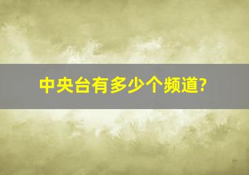 中央台有多少个频道?