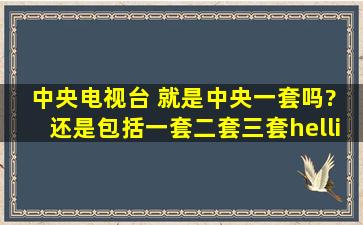 中央电视台 就是中央一套吗? 还是包括一套,二套,三套……