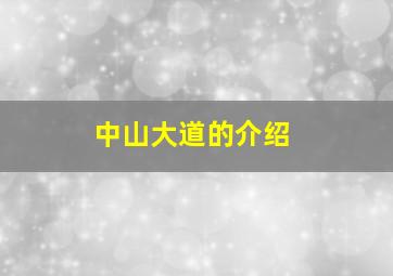 中山大道的介绍