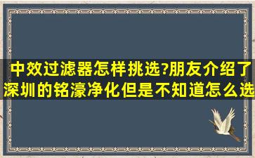 中效过滤器怎样挑选?朋友介绍了深圳的铭濠净化,但是不知道怎么选中...