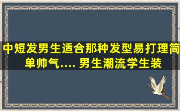 中短发男生适合那种发型(易打理、简单、帅气.... 男生潮流学生装扮有.....