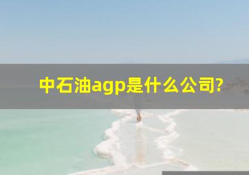 中石油agp是什么公司?