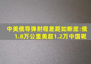 中美俄导弹射程差距如断崖:俄1.8万公里,美超1.2万,中国呢