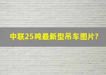 中联25吨最新型吊车图片?