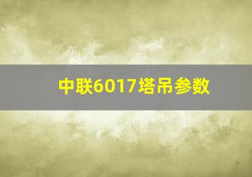 中联6017塔吊参数(