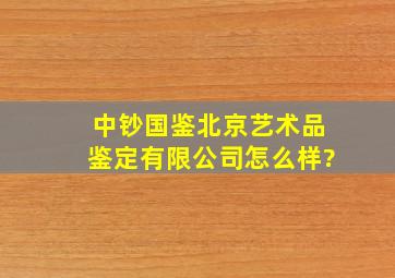 中钞国鉴(北京)艺术品鉴定有限公司怎么样?