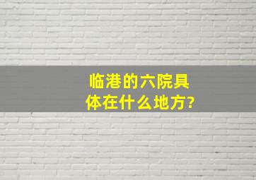 临港的六院具体在什么地方?