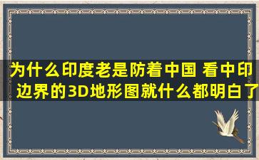 为什么印度老是防着中国 看中印边界的3D地形图就什么都明白了