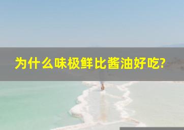 为什么味极鲜比酱油好吃?