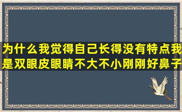 为什么我觉得自己长得没有特点(我是双眼皮眼睛不大不小刚刚好鼻子...