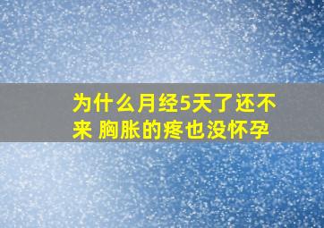 为什么月经5天了还不来 胸胀的疼也没怀孕