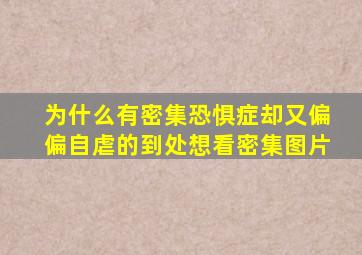 为什么有密集恐惧症,却又偏偏自虐的到处想看密集图片