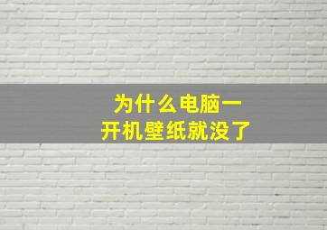 为什么电脑一开机壁纸就没了