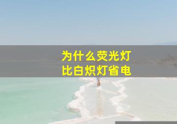 为什么荧光灯比白炽灯省电