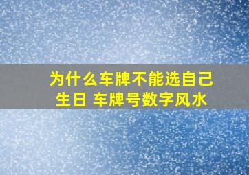 为什么车牌不能选自己生日 车牌号数字风水