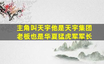 主角叫天宇他是天宇集团老板也是华夏猛虎军军长