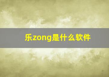 乐zong是什么软件