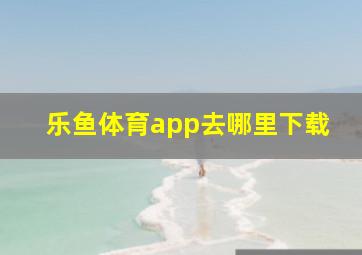 乐鱼体育app去哪里下载