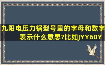 九阳电压力锅型号里的字母和数字表示什么意思?比如JYY60YS19?