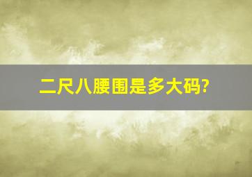 二尺八腰围是多大码?